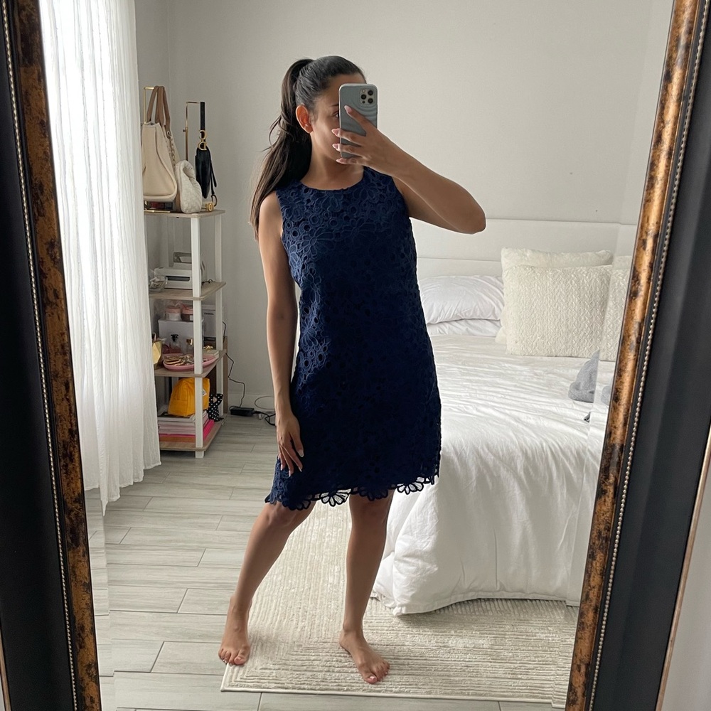 Karl Lagerfeld Midnight Blue Lace Dress